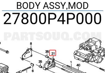 Honda 27800P4P000 BODY ASSY,MOD