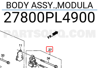 Honda 27800PL4900 BODY ASSY.,MODULA