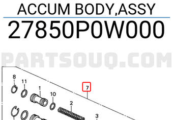 Honda 27850P0W000 ACCUM BODY,ASSY