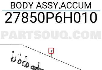 Honda 27850P6H010 BODY ASSY,ACCUM