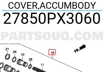 Honda 27850PX3060 COVER,ACCUMBODY