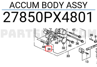 Honda 27850PX4801 ACCUM BODY ASSY