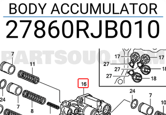 Honda 27860RJB010 BODY ACCUMULATOR