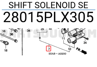 Honda 28015PLX305 SHIFT SOLENOID SE