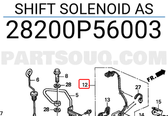 Honda 28200P56003 SHIFT SOLENOID AS