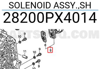 Honda 28200PX4014 SOLENOID ASSY.,SH