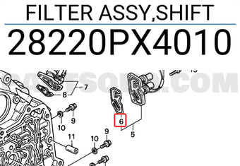 Honda 28220PX4010 FILTER ASSY,SHIFT