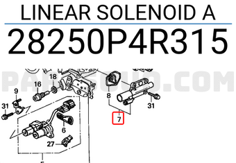 Honda 28250P4R315 LINEAR SOLENOID A