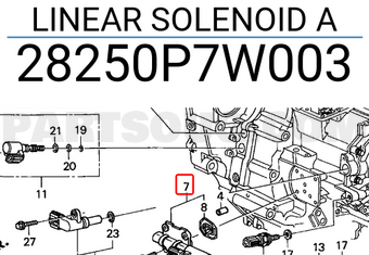 Honda 28250P7W003 LINEAR SOLENOID A