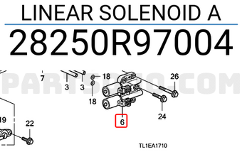 Honda 28250R97004 LINEAR SOLENOID A