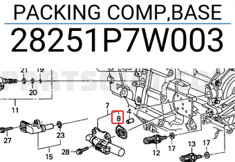 Honda 28251P7W003 PACKING COMP,BASE