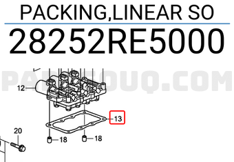 Honda 28252RE5000 PACKING,LINEAR SO