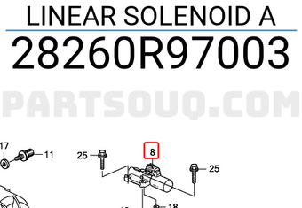 Honda 28260R97003 LINEAR SOLENOID A