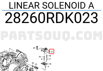 Honda 28260RDK023 LINEAR SOLENOID A