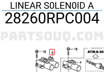 Honda 28260RPC004 LINEAR S0LEN0ID A