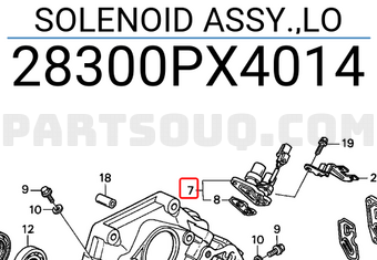 Honda 28300PX4014 SOLENOID ASSY.,LO