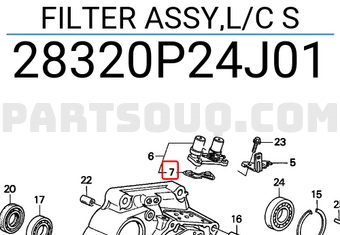 Honda 28320P24J01 FILTER ASSY,L/C S