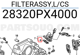 Honda 28320PX4000 FILTERASSY,L/CS
