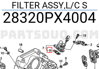 Honda 28320PX4004 FILTER ASSY,L/C S