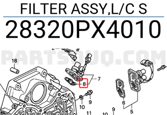 Honda 28320PX4010 FILTER ASSY,L/C S