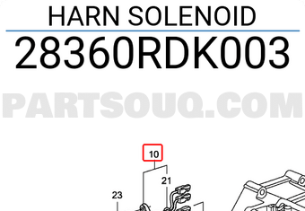 Honda 28360RDK003 HARN SOLENOID