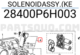Honda 28400P6H003 SOLENOIDASSY.(KE