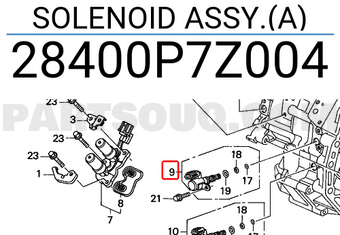 Honda 28400P7Z004 SOLENOID ASSY.(A)