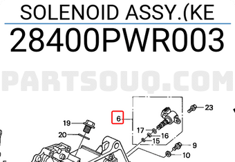 Honda 28400PWR003 SOLENOID ASSY.(KE