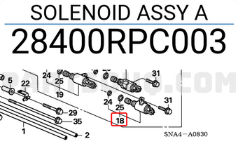 Honda 28400RPC003 SOLENOID ASSY A