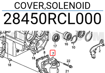 Honda 28450RCL000 COVER,SOLENOID