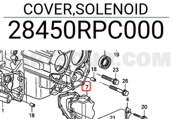 Honda 28450RPC000 COVER,SOLENOID