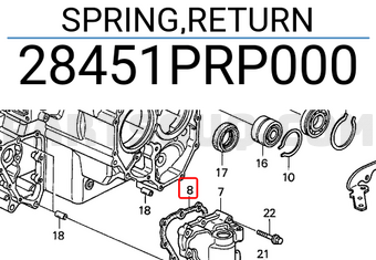Honda 28451PRP000 SPRING,RETURN