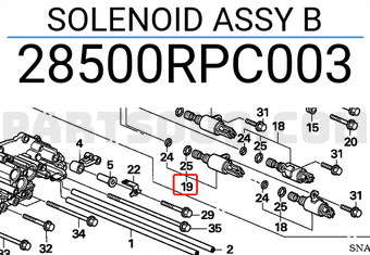 Honda 28500RPC003 SOLENOID ASSY B