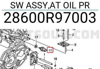 Honda 28600R97003 SW ASSY,AT OIL PR
