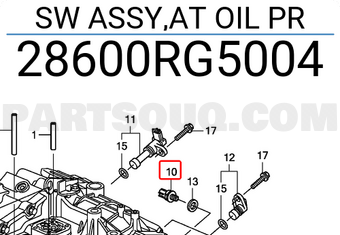 Honda 28600RG5004 SW ASSY,AT OIL PR