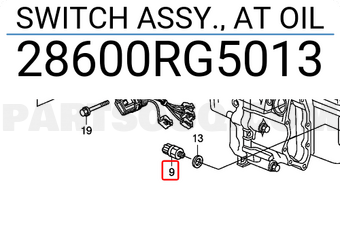 Honda 28600RG5013 SWITCH ASSY., AT OIL