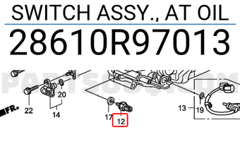 Honda 28610R97013 SWITCH ASSY., AT OIL