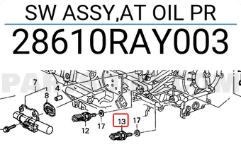 Honda 28610RAY003 SW ASSY,AT OIL PR