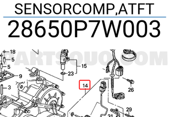 Honda 28650P7W003 SENSORCOMP,ATFT