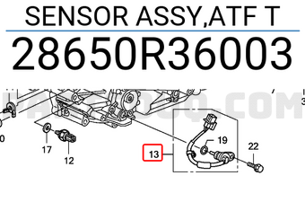 Honda 28650R36003 SENSOR ASSY,ATF T