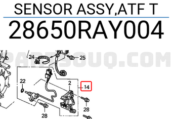 Honda 28650RAY004 SENSOR ASSY,ATF T