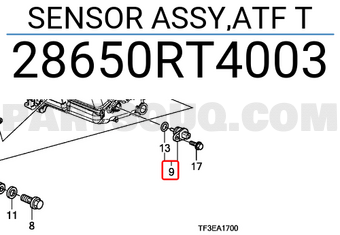 Honda 28650RT4003 SENSOR ASSY,ATF T