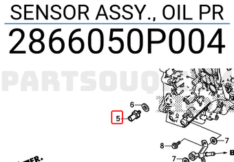 Honda 2866050P004 SENSOR ASSY., OIL PR