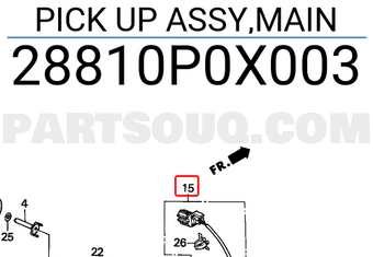 Honda 28810P0X003 PICK UP ASSY,MAIN