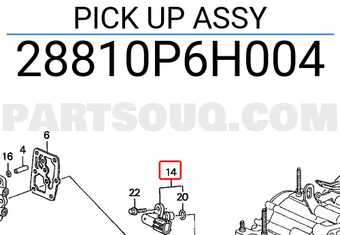 Honda 28810P6H004 PICK UP ASSY