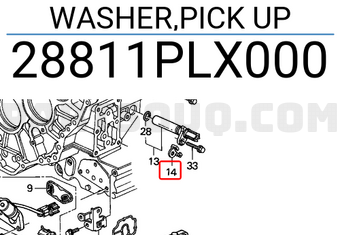Honda 28811PLX000 WASHER,PICK UP