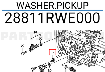 Honda 28811RWE000 WASHER,PICKUP