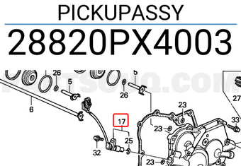 Honda 28820PX4003 PICKUPASSY