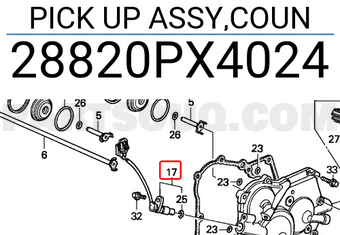 Honda 28820PX4024 PICK UP ASSY,COUN