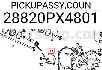 Honda 28820PX4801 PICKUPASSY,COUN